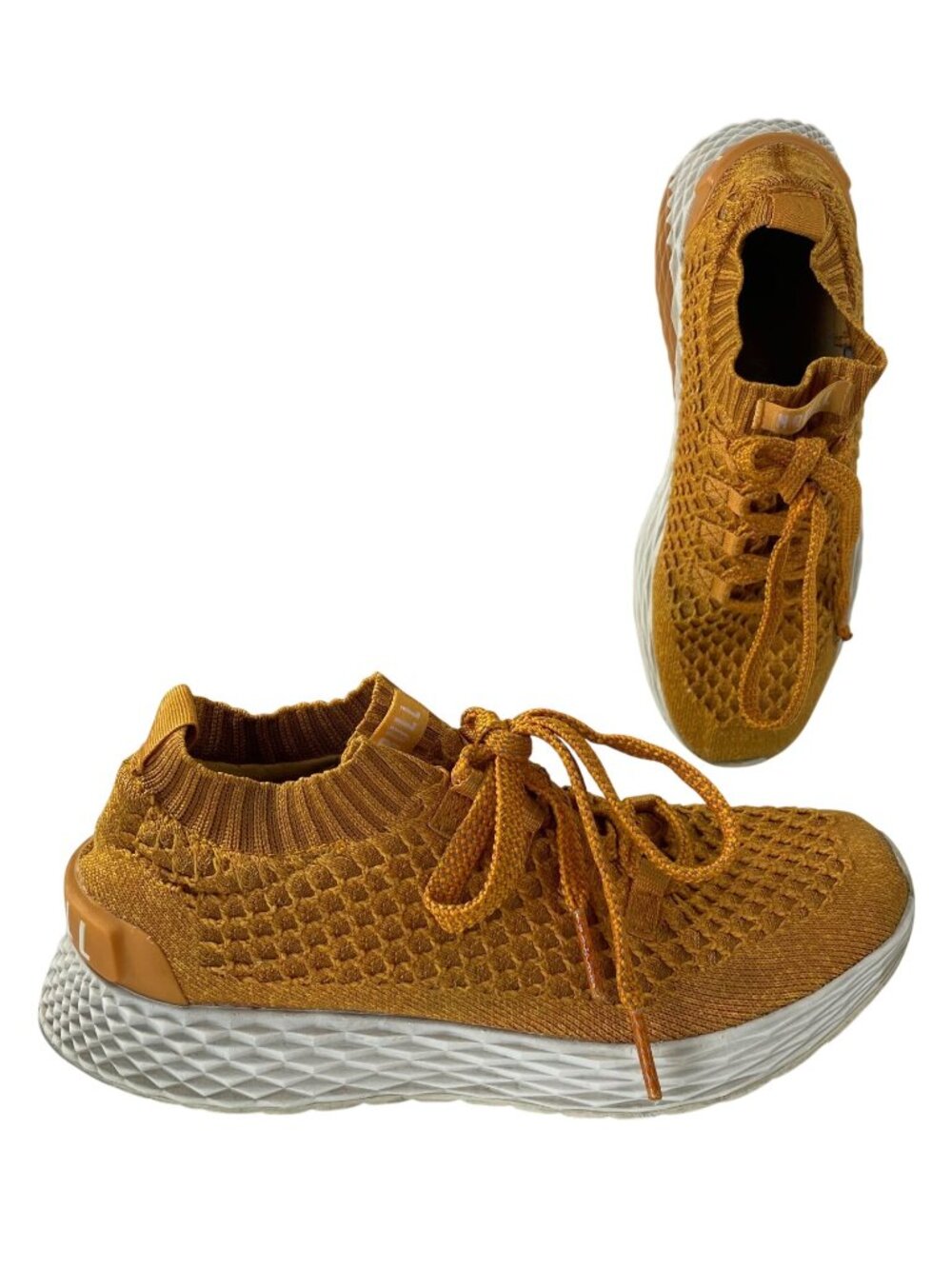 NOBULL Orange Knit Athletic Shoes Womens size 8.5 Sneakers Trainers Gym Mens 7